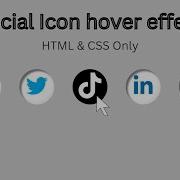 How To Create Social Icon Hover Effect Using HTML CSS Fontawesome Social Icon Hover Effect