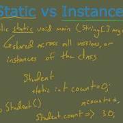 Static Vs Instance