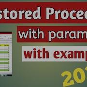 Stored Procedures With Parameter