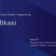 HMP Week 7 Framework7 Cordova Notification
