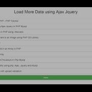 Load More Data Using Ajax Jquery With PHP MySql