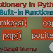 Dictionary In Python Built In Functions Of Dictionary Python Tutorial Class XI CS IP