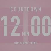 12 Minute Countdown Timer Flip Clock With Simple Beeps