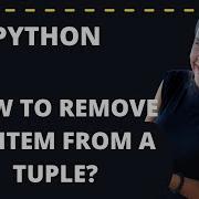 How To Remove An Item From A Tuple