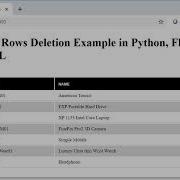 Delete Multiple Rows From Table Using Python Flask MySQL JQuery AJAX