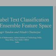 Paper ID 26 Multi Label Text Classification With An Ensemble Feature Space