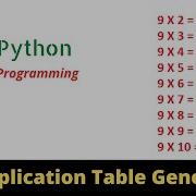 Python Tutorials Multiplication Table Program