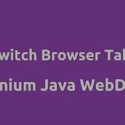 Switch Browser Tabs Using Selenium Java