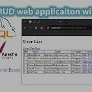Java CRUD Web Application With JDBC Apache Netbeans