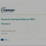 Tutorial On Semantic Interoperability For Digital Product Passports V2