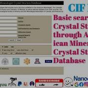 Basic Search Of Crystal Structure Via American Mineralogist Crystal Str Database Download CIF File