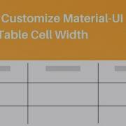 How To Customize Material UI Table Cell Width MUI V5