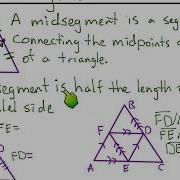 Triangle Properties Midsegment Of A Triangle