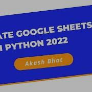Update Google Sheets With Python 2022