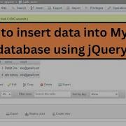 Как вставить данные в базу данных MySQL с помощью JQuery Как вставить данные с помощью Ajax в PHP