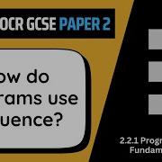 Sequence 2 1 OCR GCSE Computer Science J277