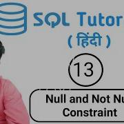 NULL And NOT NULL Constraint In SQL SQL Tutorial In Hindi
