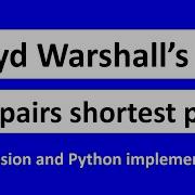 Floyd Warshall S All Pairs Shortest Path Python Implementation