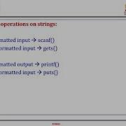 C PROGRAMMING STRINGS PART 1