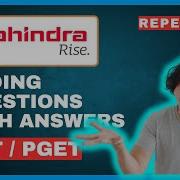 Today Mahindra Rise Assessment 2025 Mahindra Rise Coding Questions 2025