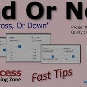 Правильная логика критериев запроса Microsoft Access с использованием операторов And Or и Not