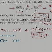 4 2 A B Transfer Function And Output Of A System Described By The Differential Equation