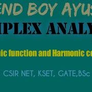 Complex Analysis Part 2 Harmonic Function And How To Find Harmonic Conjugate Csirnet Kset Maths MSc