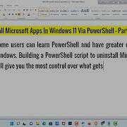 Uninstall Microsoft Apps In Windows 11 Via PowerShell Part 01 Z TECH