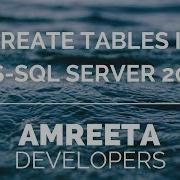 Create Table In Sql Server 2014