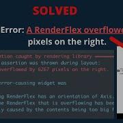 Flutter Flutter Layout Error Flutter Renderflex Overflowed Error Flutter Error Graphql Flutter
