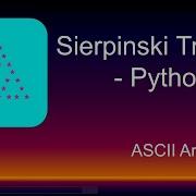 Python For Beginner 3 ASCII Art Of Sierpinski Triangle In Python
