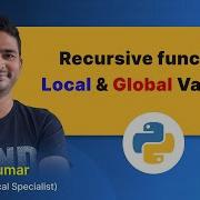 Python Class 33 Recursive Functions Local Global Variables In Telugu