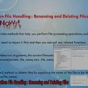 Lesson 39 Python3 Python File Handling Renaming And Deleting Files