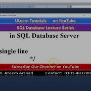 Single Line Multi Line Comment In SQL Server Database Part 19