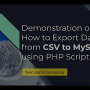 Demonstration Easy Way To Import CSV File To MySQL Database With PHP Application