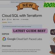 Облачный SQL с Terraform Специальное самое простое руководство GSP234 Qwiklabsarcade2025