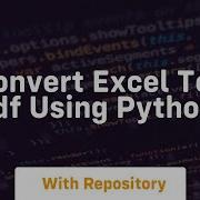 Convert Excel To Pdf Using Python
