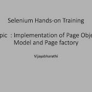 Page Object Model And Page Factory In Selenium