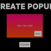 Create A Popup With Just 2 LINES Of Code No Libraries Needed