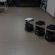 Three Turtlebots Forming A Linear Formation And Following A Circular Trajectory