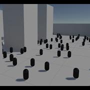 Unity3D Efficient Crowd Simulation People Gun