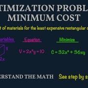 How To Find The Least Cost Of A Storage Container Optimization Step By Step Example Calculus 1