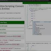 Lets Play Free Code Camp Intermediate Algorithm Scripting Convert HTML Entities