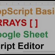 Part 1 All About Arrays AppScript Java Google Sheet Syntax 2D Array Join Push Pop UnShift Hindi