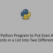 Write A Python Program To Put Even And Odd Elements In A List Into Two Different Lists
