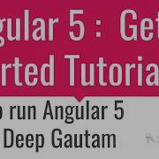 Angular 5 Get Started Tutorial