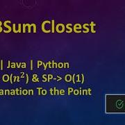 3 Sum Closest LeetCode C Java Python Detailed Explanation