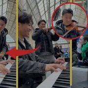 A Famous Violinist Joins Me While I Am Playing In The Train Station