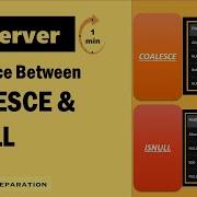 Difference Between COALESCE And ISNULL SQLServer COALESCE ISNULL Interviewpreparation
