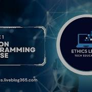 Introduction To Programming Installing Python IDE Lecture 1